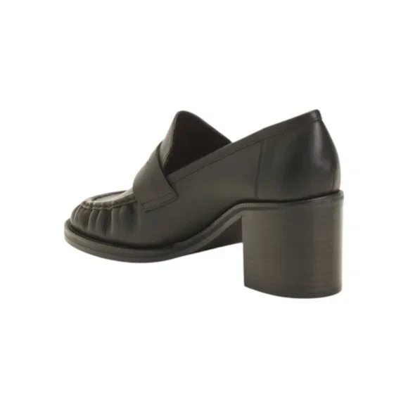 AQUATALIA Black Made In Italy Leather Josette Heels - Picture 2 of 3